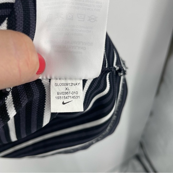 Nike Victory Stripe black gray White Stripe Golf Polo Short Sleeve XL TCU BV0367 - Picture 7 of 10